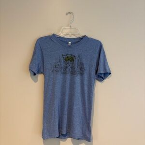 Shorts Brewing Company by American Apparel Heather Blue Graphic Tee